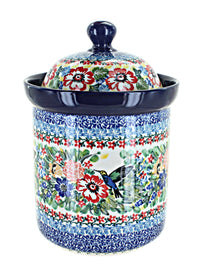 Polish Pottery Hummingbird Medium Canister