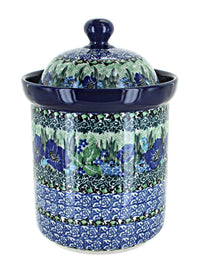 Polish Pottery Sapphire Fields Medium Canister
