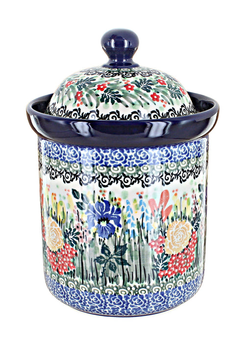 Polish Pottery Summer Blooms Medium Canister