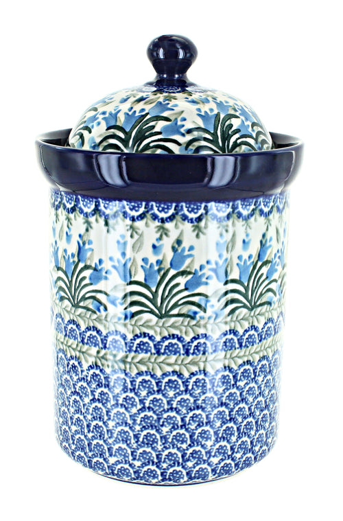 Polish Pottery Tulip Bouquet Large Canister