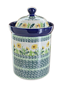 Polish Pottery Dandelion Large Canister
