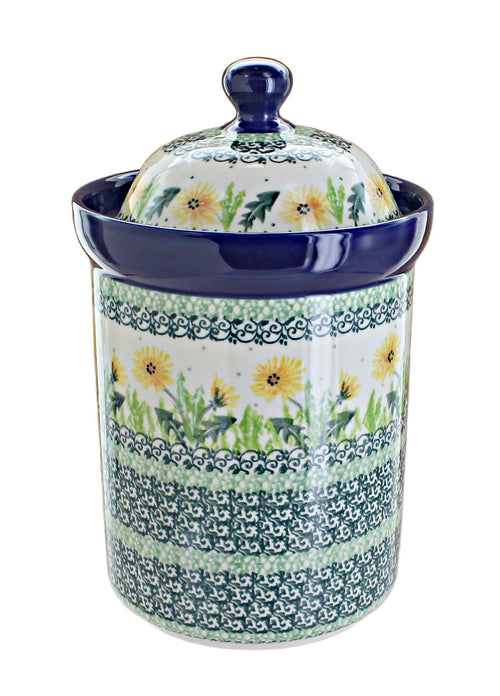 Polish Pottery Dandelion Large Canister