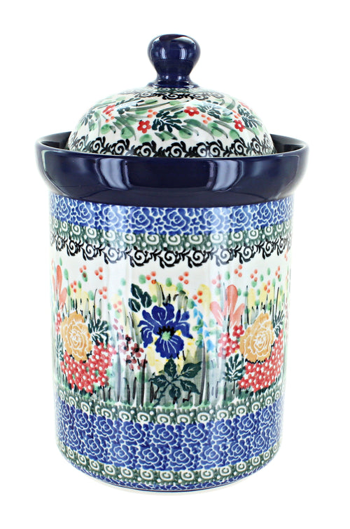 Polish Pottery Summer Blooms Large Canister