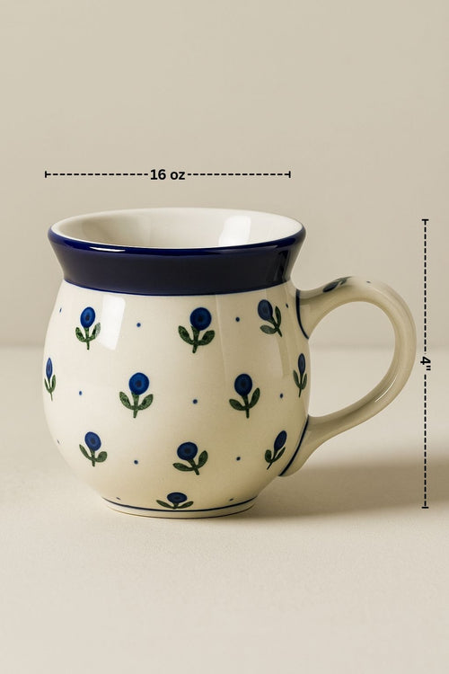Blueberry Bubble Mug Polish Pottery