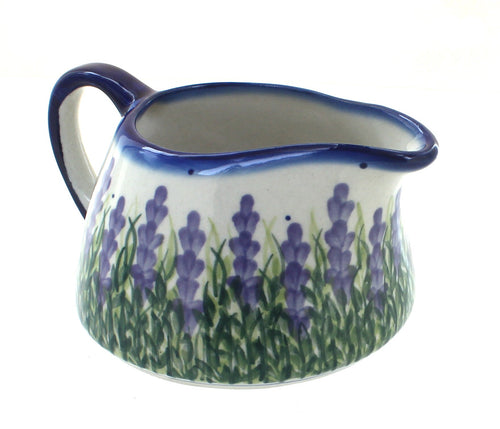 Polish Pottery Lavender Fields Gravy Boat