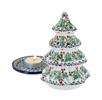 Noelle Small Christmas Tree Luminary Polish Pottery