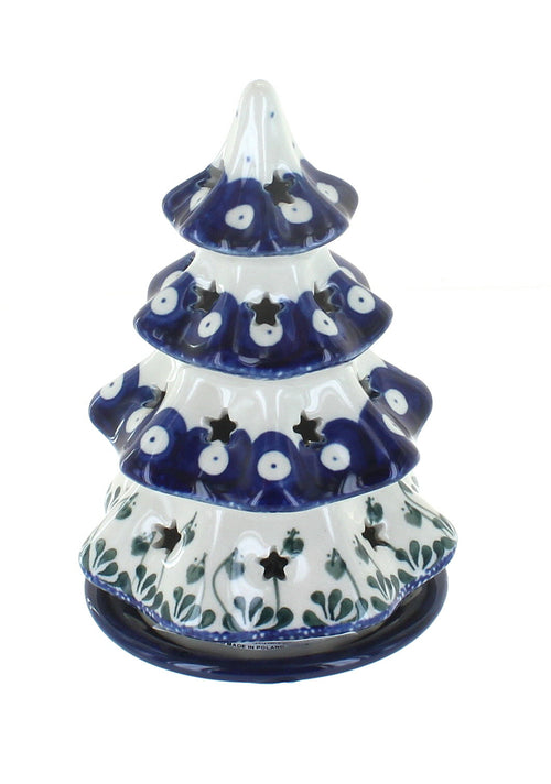 Polish Pottery Alyce Small Christmas Tree Luminary