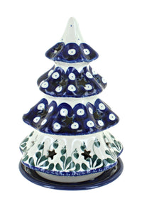 Polish Pottery Alyce Medium Christmas Tree Luminary