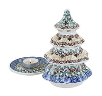 Athena Medium Christmas Tree Luminary Polish Pottery