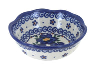 Polish Pottery Spring Blossom Small Scallop Bowl