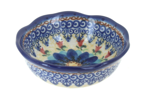 Polish Pottery Autumn Burst Small Scallop Bowl