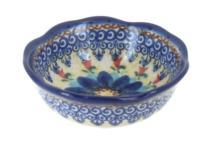 Polish Pottery Autumn Burst Small Scallop Bowl
