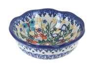 Polish Pottery Garden of Eden Small Scallop Bowl