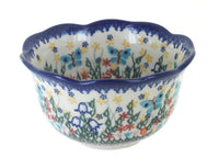 Polish Pottery Garden of Eden Small Deep Scallop Bowl