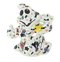 Polish Pottery Ghost with Cats & Bats