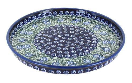 Polish Pottery Seaside Swirl Torte Plate