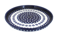Polish Pottery Flowering Peacock Torte Plate
