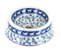 Polish Pottery Cat Bowl