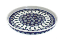 Polish Pottery Peacock Torte Plate