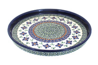 Polish Pottery Mosaic Flower Torte Plate