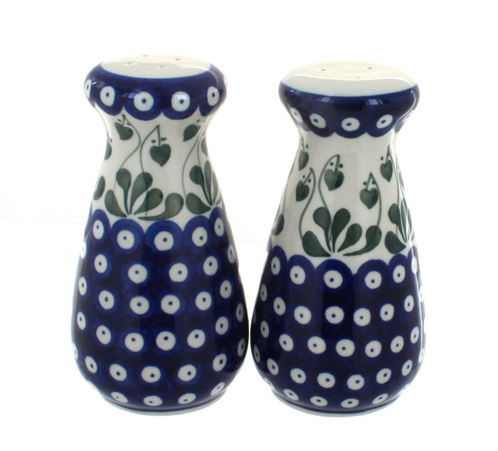 Alyce Large Salt & Pepper Shakers Polish Pottery