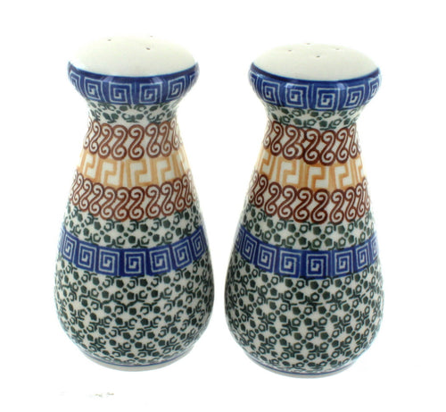 Athena Large Salt & Pepper Shakers Polish Pottery