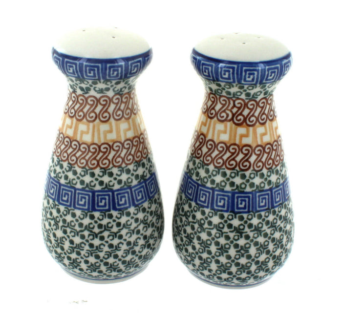 Athena Large Salt & Pepper Shakers Polish Pottery