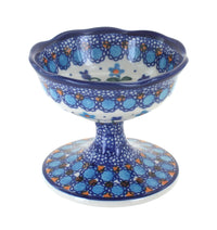 Polish Pottery Savannah Pedestal Dessert Bowl