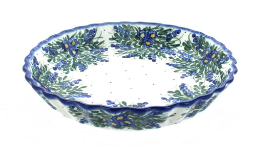 Polish Pottery Hyacinth Pie Plate