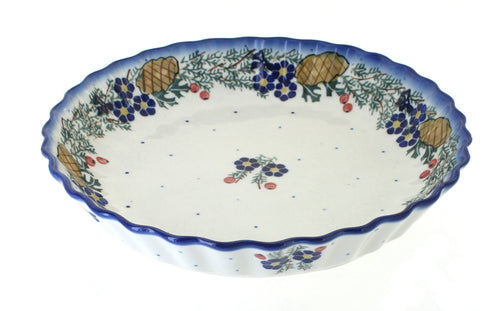 Polish Pottery Pinecone Pie Plate