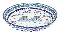 Polish Pottery Frosty Duo Pie Plate
