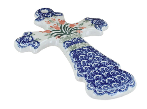 Polish Pottery Spring Tulip Cross