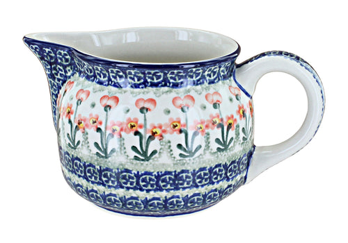 Polish Pottery Peach Posy Small Pitcher