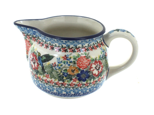 Polish Pottery Hummingbird Small Pitcher