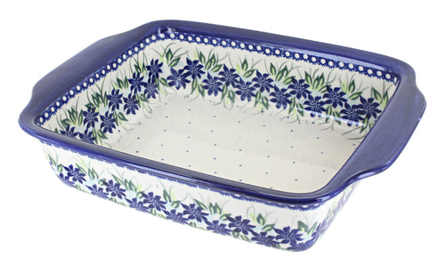 Polish Pottery Sierra Medium Rectangular Baker with Handles