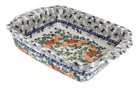 Polish Pottery Trick or Treat Medium Rectangular Baker with Handles