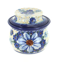 Polish Pottery Daisy Surprise French Butter Dish
