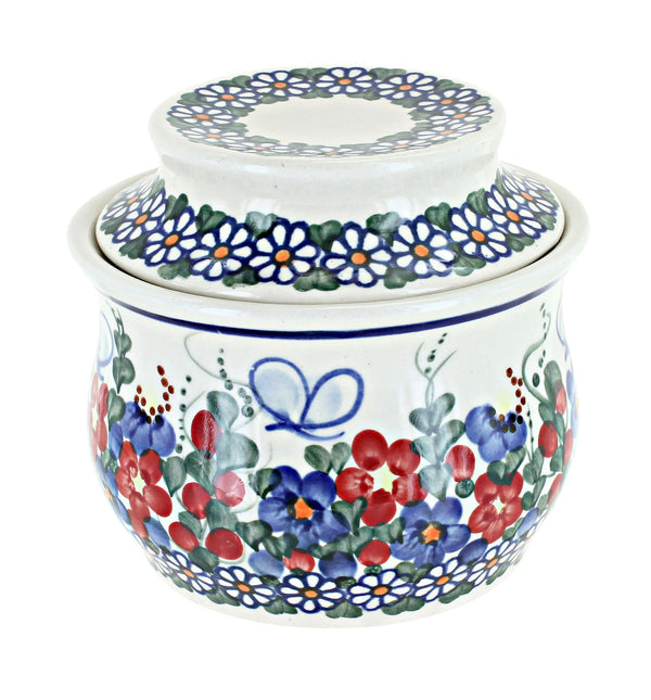 Garden Butterfly French Butter Dish