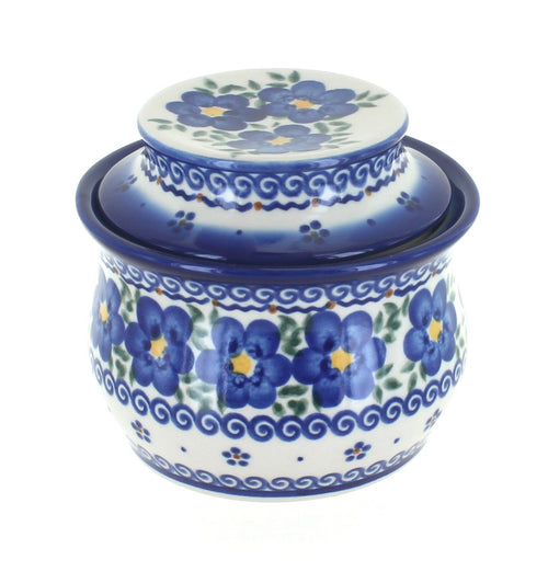 Polish Pottery Spring Blossom French Butter Dish