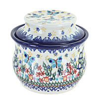 Polish Pottery Garden Of Eden French Butter Dish