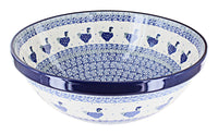 Polish Pottery Barnyard Rooster Large Serving Bowl