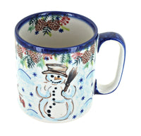 Polish Pottery Little Snowman Coffee Mug