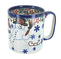 Polish Pottery Snowflake Friends Coffee Mug