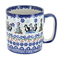 Arctic Holidays Coffee Mug Polish Pottery