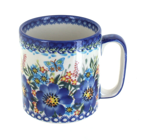 Polish Pottery Garden of Blue Coffee Mug