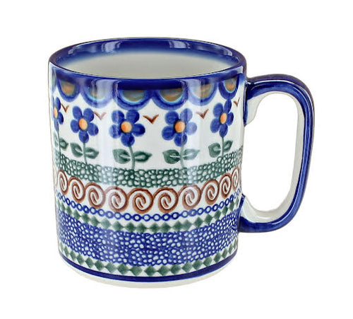 Polish Pottery Aztec Flower Coffee Mug