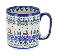 Polish Pottery Reindeer Delight Coffee Mug