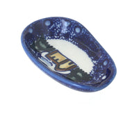 Polish Pottery Winter Forest Small Spoon Rest