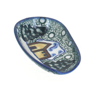Polish Pottery Winter Forest Spoon Rest - Green