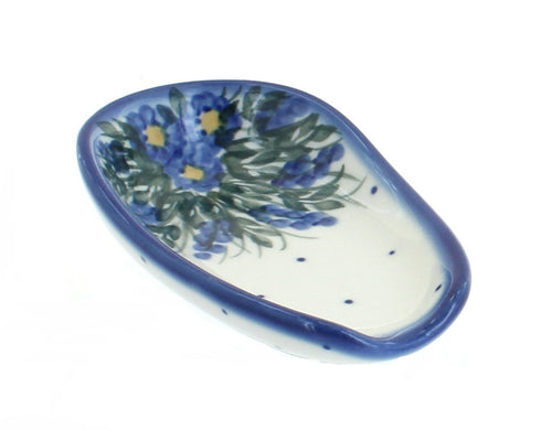 Polish Pottery Hyacinth Small Spoon Rest